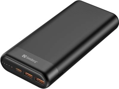 Дополнительные внешние аккумуляторы Sandberg 20000mAh, PD/65W, QC/3.0, Always-ON-Mode, +cable 1 420-62