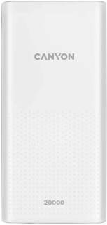 Дополнительные внешние аккумуляторы Canyon 20000mAh, Input 5V/2A, Output 5V/2.1A(Max), White CNE-CPB2001W