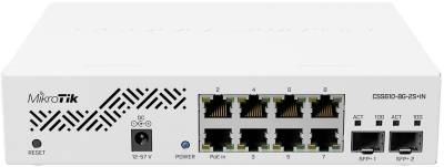 Сетевой коммутатор Mikrotik CSS610-8G-2S+IN
