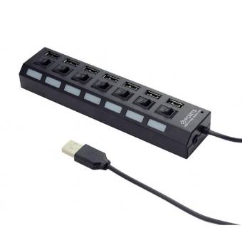 Разветвитель Gembird 7 port USB 2.0 UHB-U2P7-03