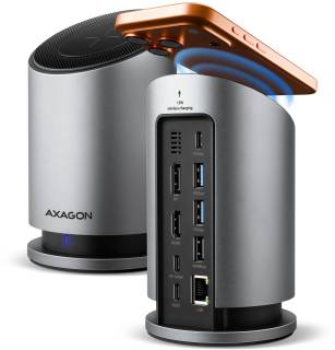Разветвитель AXAGON USB-C 9-in-1 wireless 15W PD100W 0.6m HMC-WL9