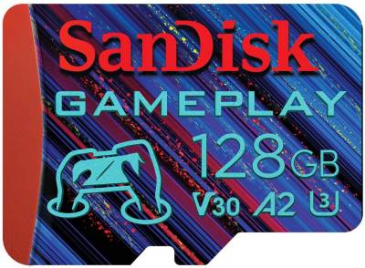 Карта памяти SanDisk 128GB microSD class 10 UHS-I U3 V30 A2 GamePlay SDSQXAA-128G-GN6XN