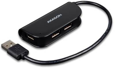 Разветвитель AXAGON USB 2.0 to 4xUSB 2.0 0.2m black HUE-X4B