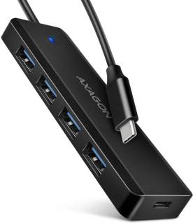 Разветвитель AXAGON USB-C to 4xUSB 3.0 black HUE-C1C
