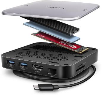 Разветвитель AXAGON USB 3.2 Gen 2 (3.1 Gen 2) Type-C 9in1 hub, 10 Gbps HMC-UFO