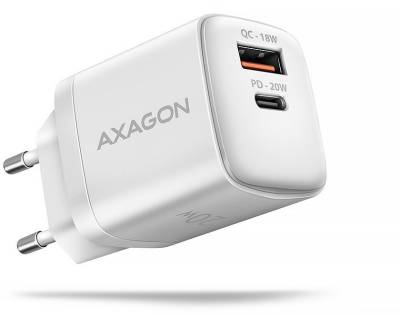Зарядные устройства AXAGON 1xUSB QC3.0 + 1xUSB-C PD20W white ACU-PQ20W
