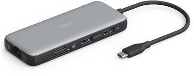 Разветвитель Digitus USB-C > 2xHDMI/2xUSB-A/USB-C/SD/MicroSD/RJ54 DA-70915