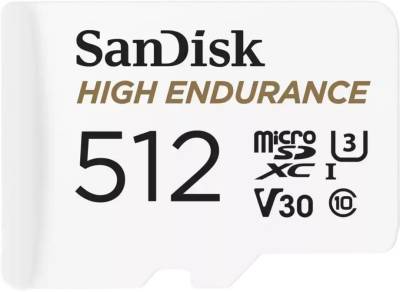 Карта памяти SanDisk 512GB microSDXC High Endurance UHS-I U3 V30 + SD a SDSQQNR-512G-GN6IA