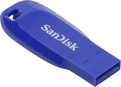 Флеш-память USB SanDisk 64GB Cruzer Blade Electric Blue USB 2.0 SDCZ50C-064G-B35BE
