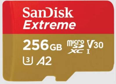 Флеш-карта SanDisk 256GB microSD class 10 UHS-I U3 Extreme SDSQXAV-256G-GN6MA