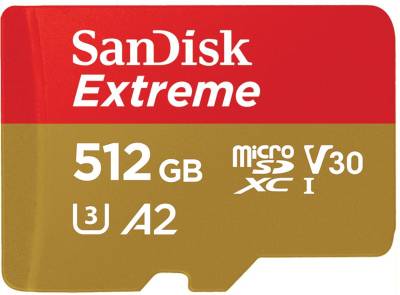 Карта памяти SanDisk 512GB microSD class 10 UHS-I U3 V30 Extreme SDSQXAV-512G-GN6MA