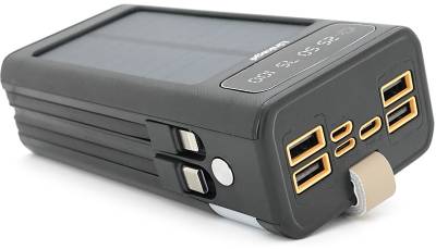 Дополнительные внешние аккумуляторы Linkage 30000mAh, Solar, 22.5W, cables Туре-С+Lighting, Bl LKP-46