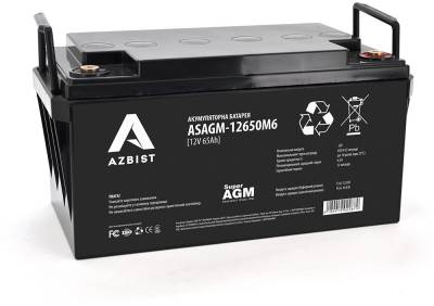 Аккумуляторная батарея AZBIST 12V 65 Ah Super AGM ASAGM-12650M6