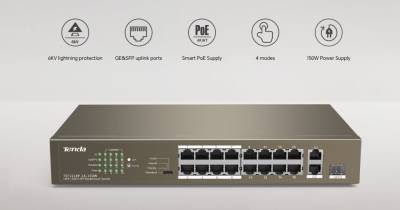 Сетевой коммутатор TENDA TEF1118P-16-150W