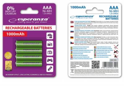 Аккумулятор Esperanza EZA102G (AAA x 4)