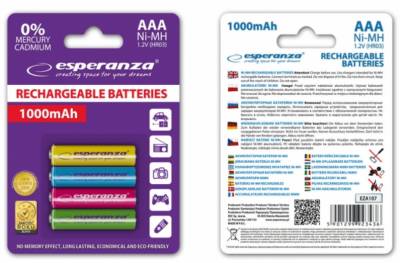 Аккумулятор Esperanza EZA107 (AAA x 4)