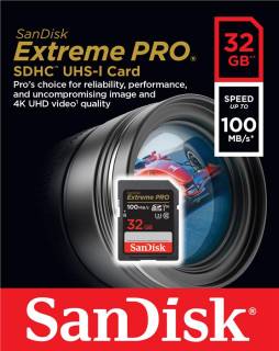 Флеш-карта SanDisk 32GB SD class 10 UHS-I U3 V30 Extreme PRO SDSDXXO-032G-GN4IN