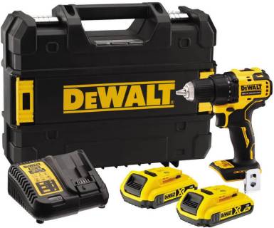 Шуруповерты DeWALT XR Li-Ion 18 В,  65 Нм, 2 АКБ + ЗП, кейс DCD708D2T