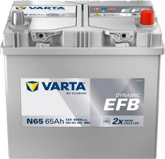 Аккумулятор Varta Blue Dynamic EFB 65Ah ASIA Ев (-/+) (650EN) 565501065