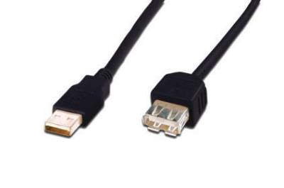 Кабель Digitus USB 2.0 AM/AF 5.0m AK-300202-050-S