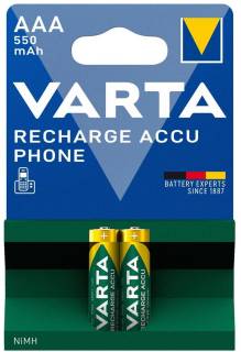 Аккумулятор Varta AAA Phone ACCU 550mAh NI-MH * 2 58397101402