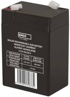 Аккумуляторная батарея EMOS B9641 AGM 6V 4Ah fast 4,7mm