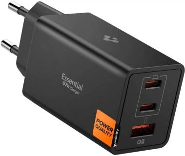 Зарядные устройства SPIGEN 2xUSB-C PD + 1xUSB 67W black ACH09458