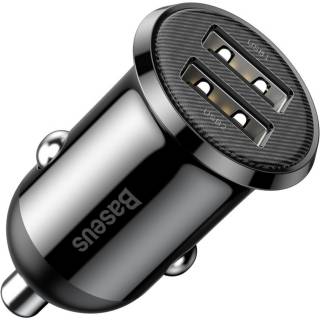 Зарядные устройства Baseus Grain Pro Car Charger (Dual USB 4.8A ) USB Black CCALLP-01