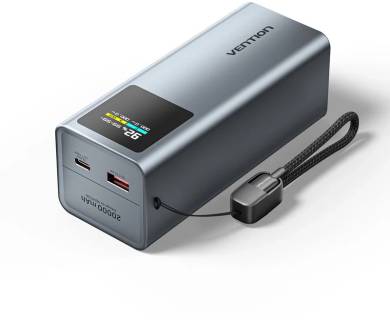 Дополнительные внешние аккумуляторы Vention 20000 mAh 100W Gray TFT Display Type FKCH0