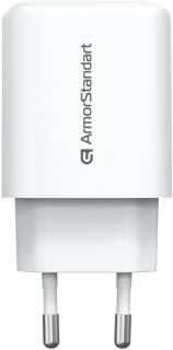 Зарядные устройства Armorstandart 1xUSB-C + 1xUSB 25W GaN white ARM89532
