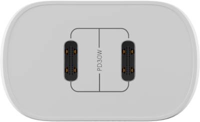 Зарядные устройства Globex 2xUSB-C 30W FastPower white 30WCC