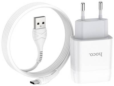 Зарядные устройства HOCO C73A Glorious dual port charger set(Type-C) White 6931474713070
