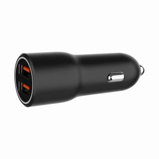 Зарядные устройства Gembird 2xUSB QC3.0 car adapter black TA-UC-A2QC36-CAR-01