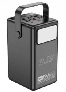 Дополнительные внешние аккумуляторы HOCO 100000mAh Endure 22.5W PD, QC, LED Lamp, Black DB03 / 714721