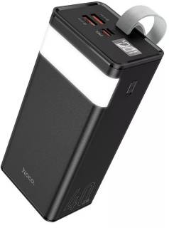 Дополнительные внешние аккумуляторы HOCO 40000mAh Powermaster PD/20W, QC/22.5W, Lamp, Black J86 / 714737
