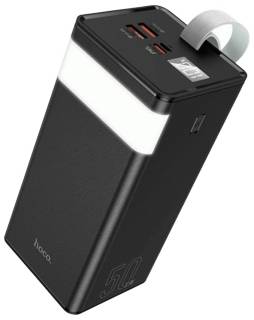 Дополнительные внешние аккумуляторы HOCO 50000mAh Powermaster PD/20W, QC/22.5W, Lamp, Black J86A / 714738