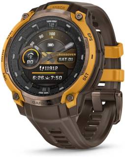 SmartWatch Garmin Instinct Crossover AMOLED, BronzeSunburst/Cocoa, G 010-03398-01