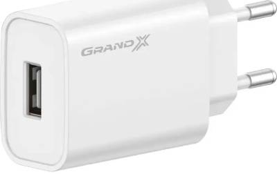 Зарядные устройства Grand-X Quick Charge QС3.0, + cable USB -> Type C 1m white CH-550WT