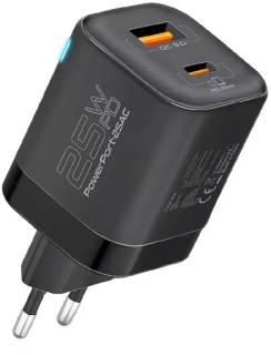 Зарядные устройства Promate USB-C + USB-A powerport-25ac.black