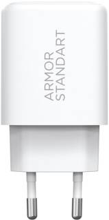 Зарядные устройства Armorstandart 1xUSB-C PD25W + 1xUSB QC3.0 GaN white ARM87066
