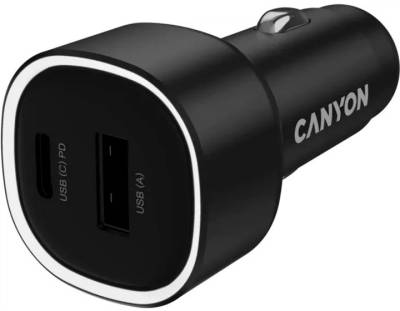 Зарядные устройства Canyon 1xUSB + 1xUSB-C PD85W black CNE-CCABR8AC