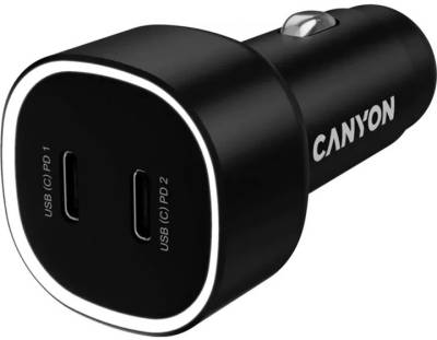 Зарядные устройства Canyon 2xUSB-C PD60W black CNE-CCABR3CC