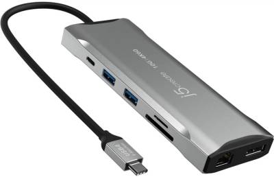 Разветвитель J5Create USB-C 9-in-1 2xUSB 3.2 + 2xUSB-C PD + 2xHDMI 4K + JCD397-N