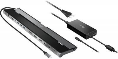 Разветвитель J5Create Dock-Station USB-C 10-in-1 (HDMI/PD/USB-A/USB-C/LA JCD543P-EN