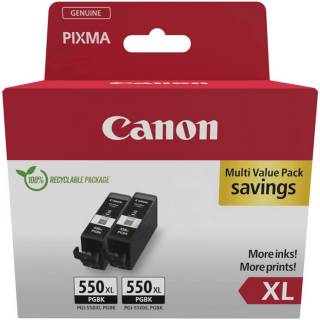 Картридж Canon PGI-550XL Black DoublePpack, 2*22ml, paper box 6431B010