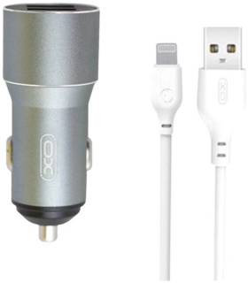 Зарядные устройства XO 1xUSB + cable USB to Lightning TZ09 gray 6920680873517