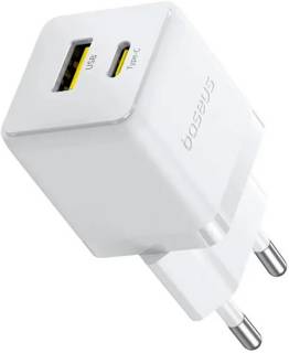 Зарядные устройства Baseus Palm Fast Charger C+U 20W moon white P10111608213-00