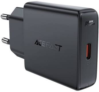 Зарядные устройства ACEFAST A65 USB-C PD20W GaN ultra-thin Black 6974316282686