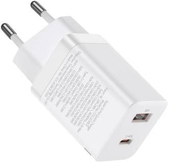Зарядные устройства Baseus 1xUSB-C 30W + 1xUSB white CCSUPP-E02