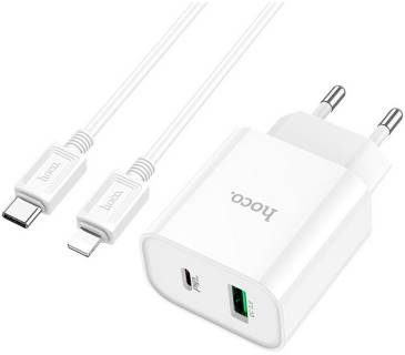 Зарядка HOCO C80A Plus Rapido 1xUSB-C PD20W + 1xUSB QC3.0 + cab 6931474779892